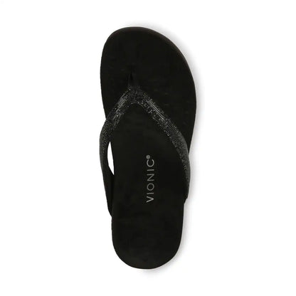 Dillon Shine Toe Post Sandal Black