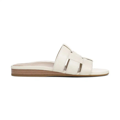 Glendora Slide Sandal Ivory Leather