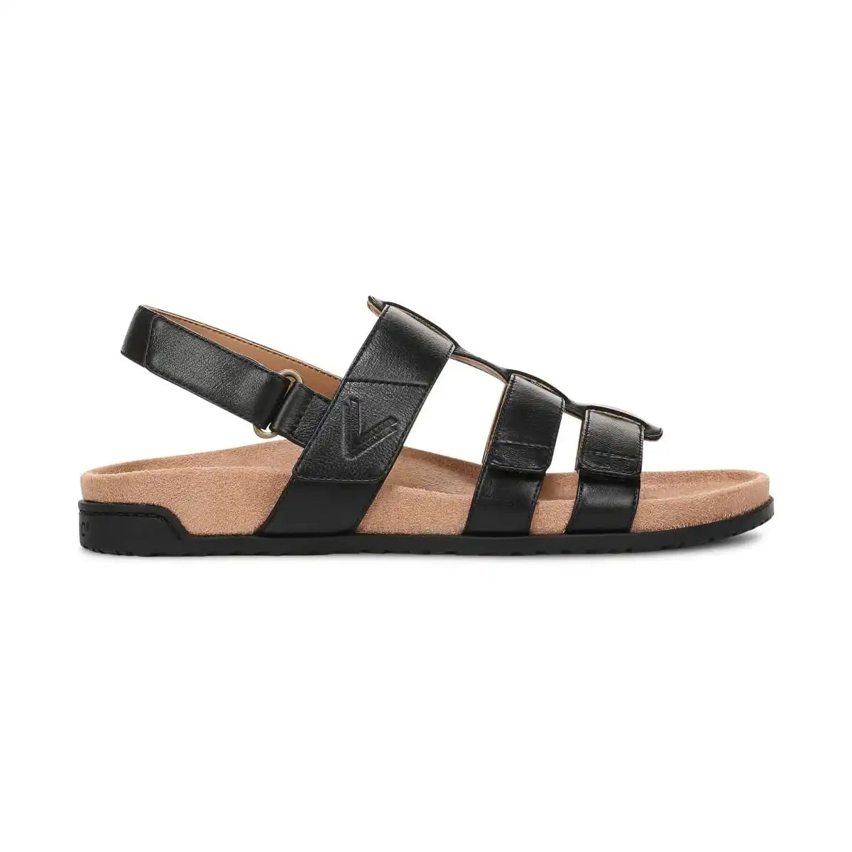 Eureka Strappy Sandal Black Leather