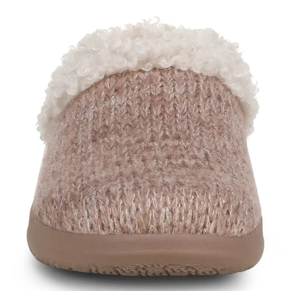 Cheyenne Mule Slipper Dusty Pink Metallic