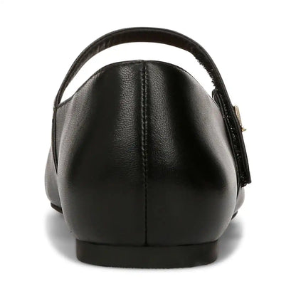 Alameda Mary Jane Flat Black Leather