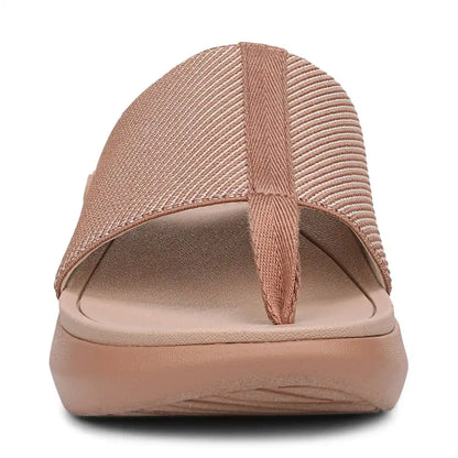 Beach Aqua Platform Toe Post Sandal Mocha Mousse
