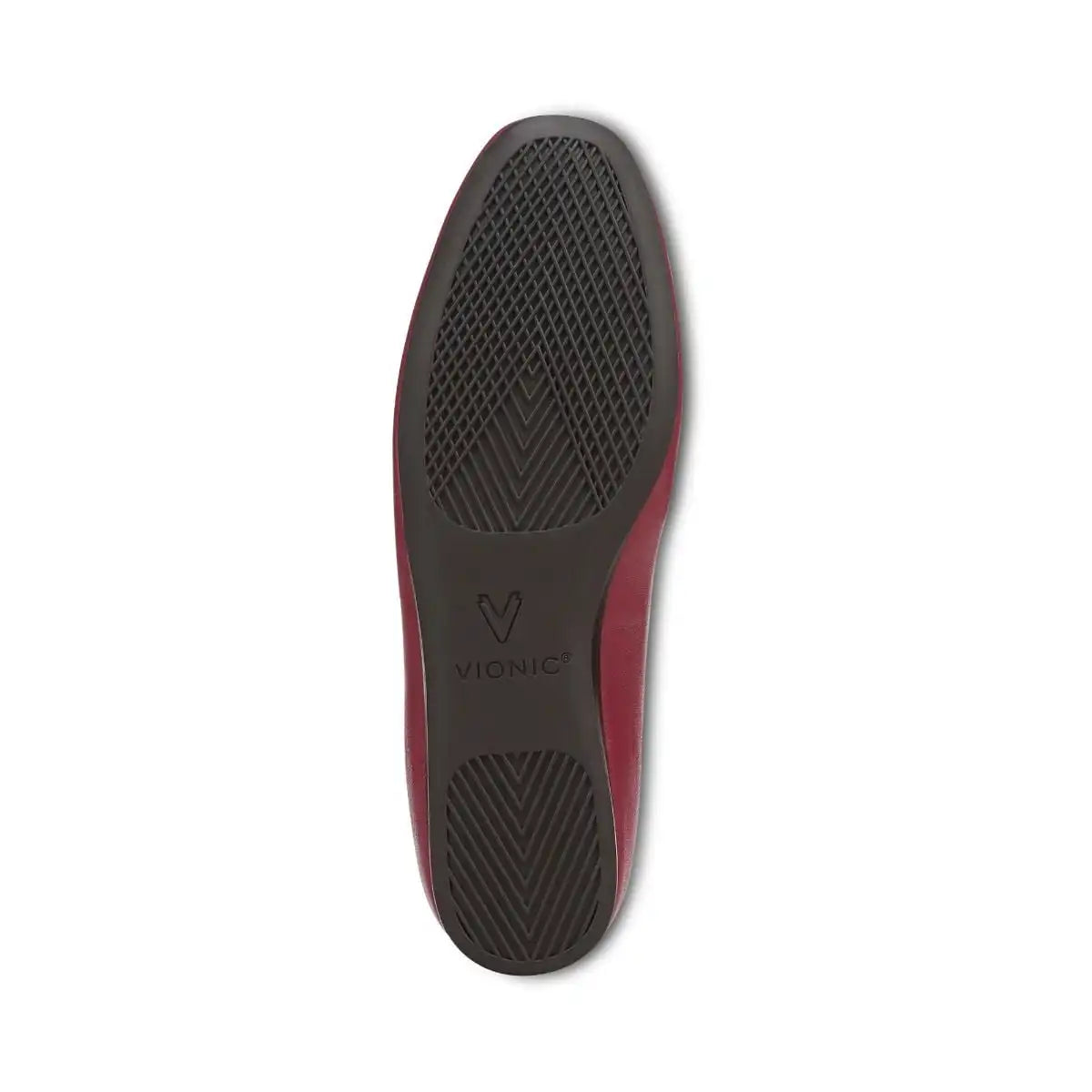Larissa Wedge Flat Tibetan Red Leather