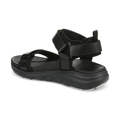 Men's Walk Max Wanderer Sandal Black Leather