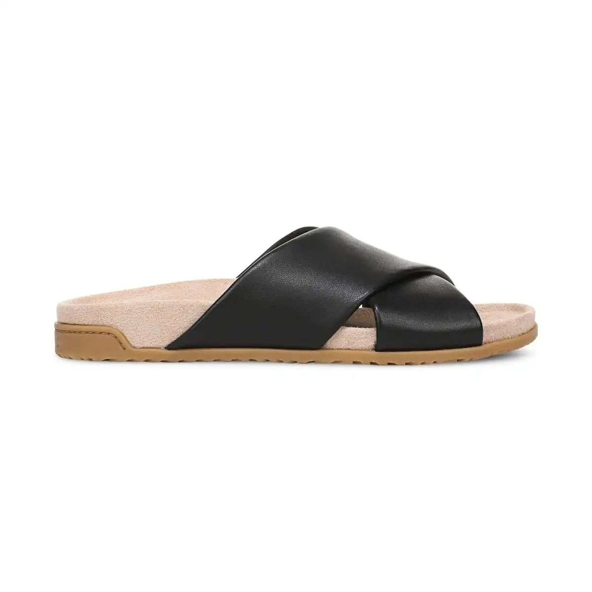 Etna Slide Sandal Black Leather