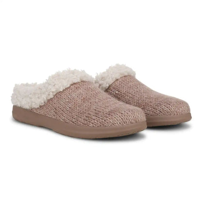 Cheyenne Mule Slipper Dusty Pink Metallic