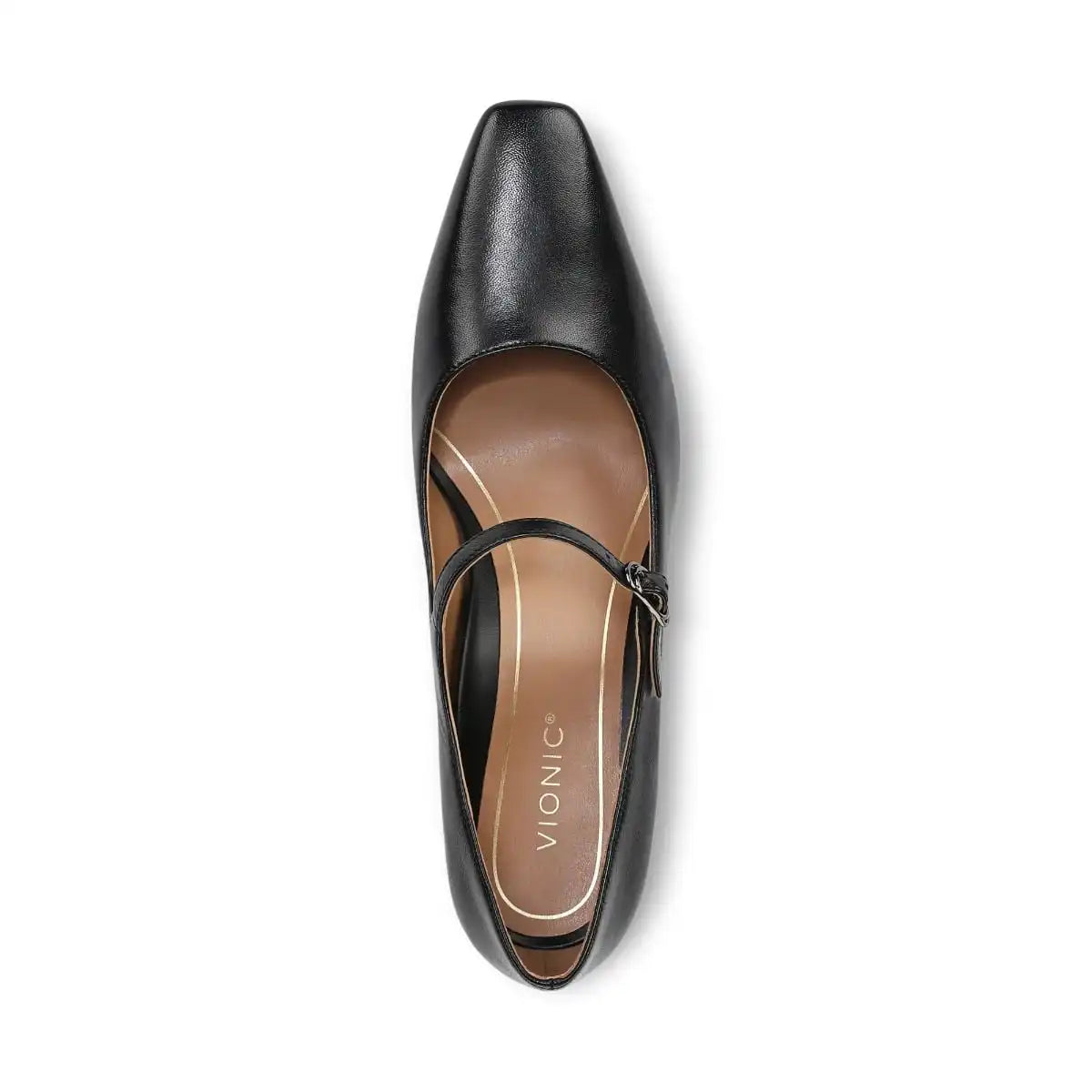 Samira Mary Jane Dress Heel Black Leather