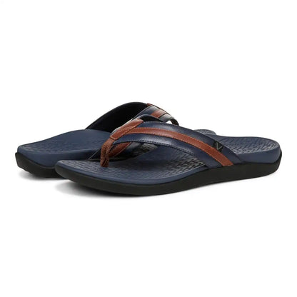 Men's Tide II Toe Post Sandal Navy Brown