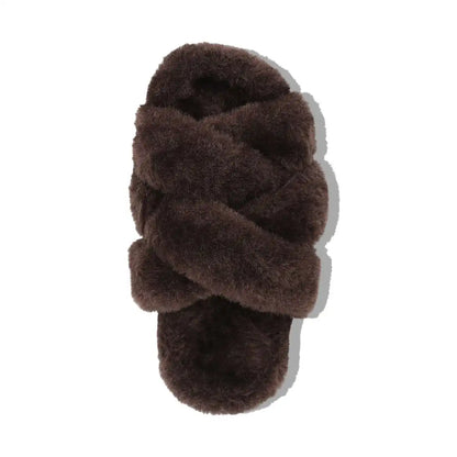 Peppa Open Toe Slipper Dark Brown