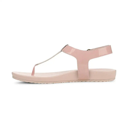 Palisades Toe Post Ankle Strap Sandal Smokey Rose Patent