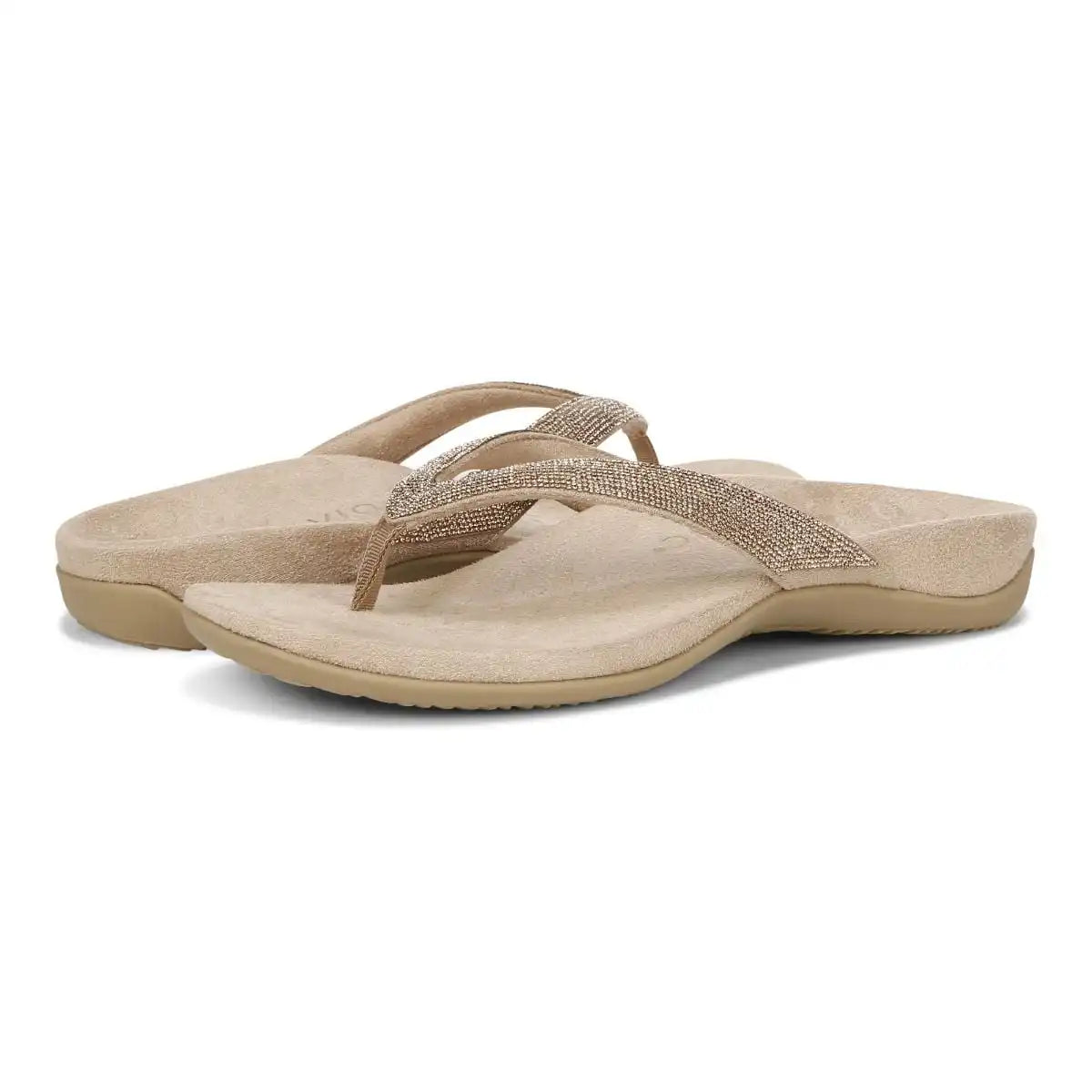 Dillon Shine Toe Post Sandal Champagne