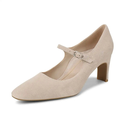 Samira Mary Jane Dress Heel Lucid Beige Suede