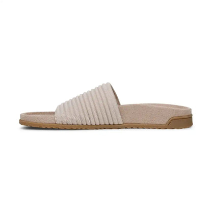 Evie Knit Slide Sandal Cream