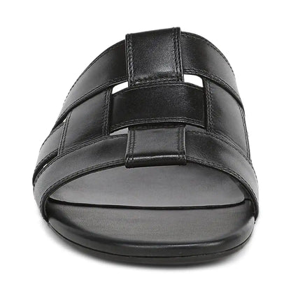Glendora Slide Sandal Black Leather