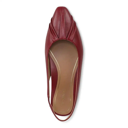 Gabriela Slingback Flat Tibetan Red Leather