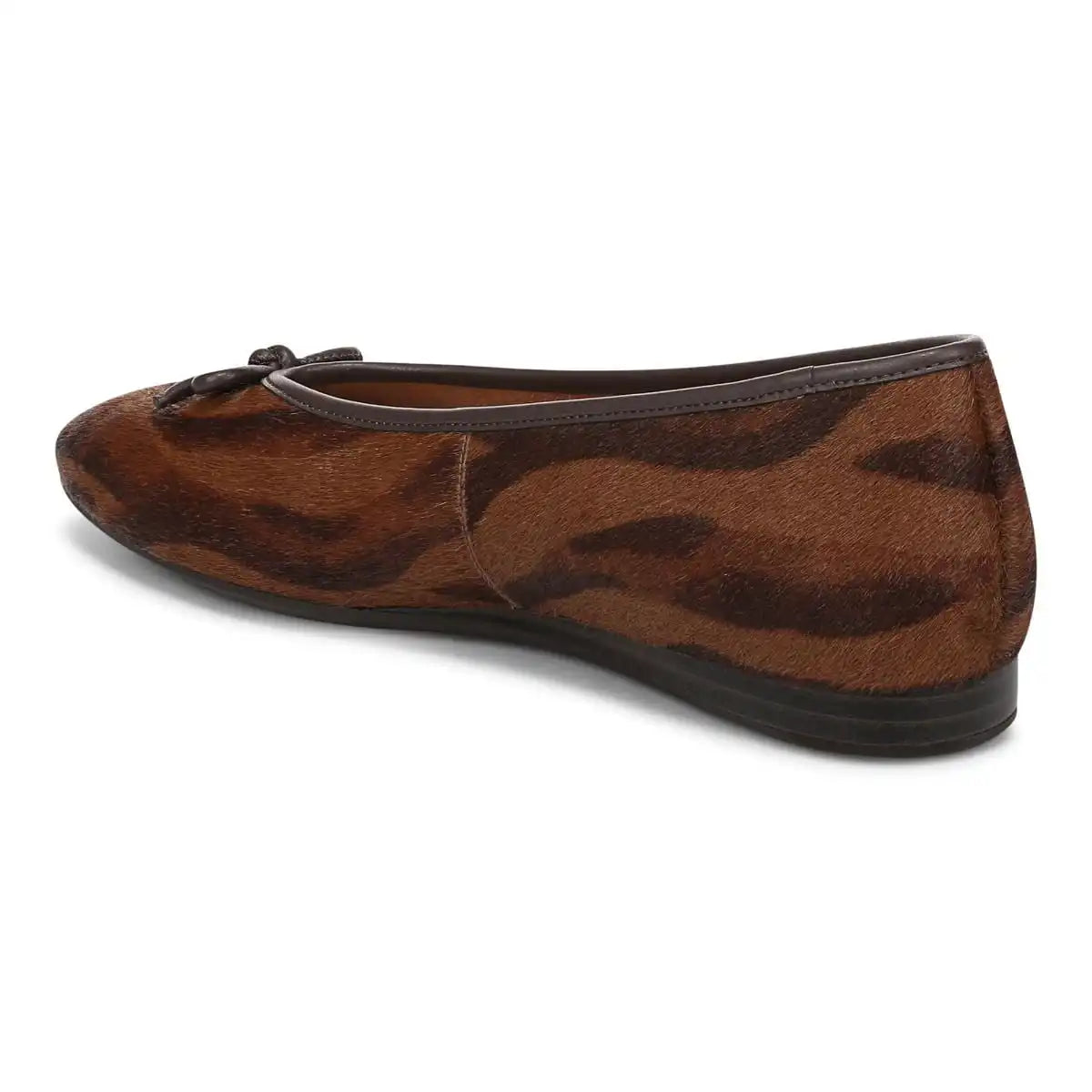 Larissa Wedge Flat Brown Multi Haircalf