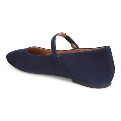 Alameda Mary Jane Flat Navy Suede
