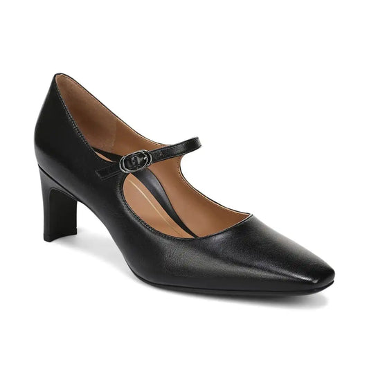 Samira Mary Jane Dress Heel Black Leather