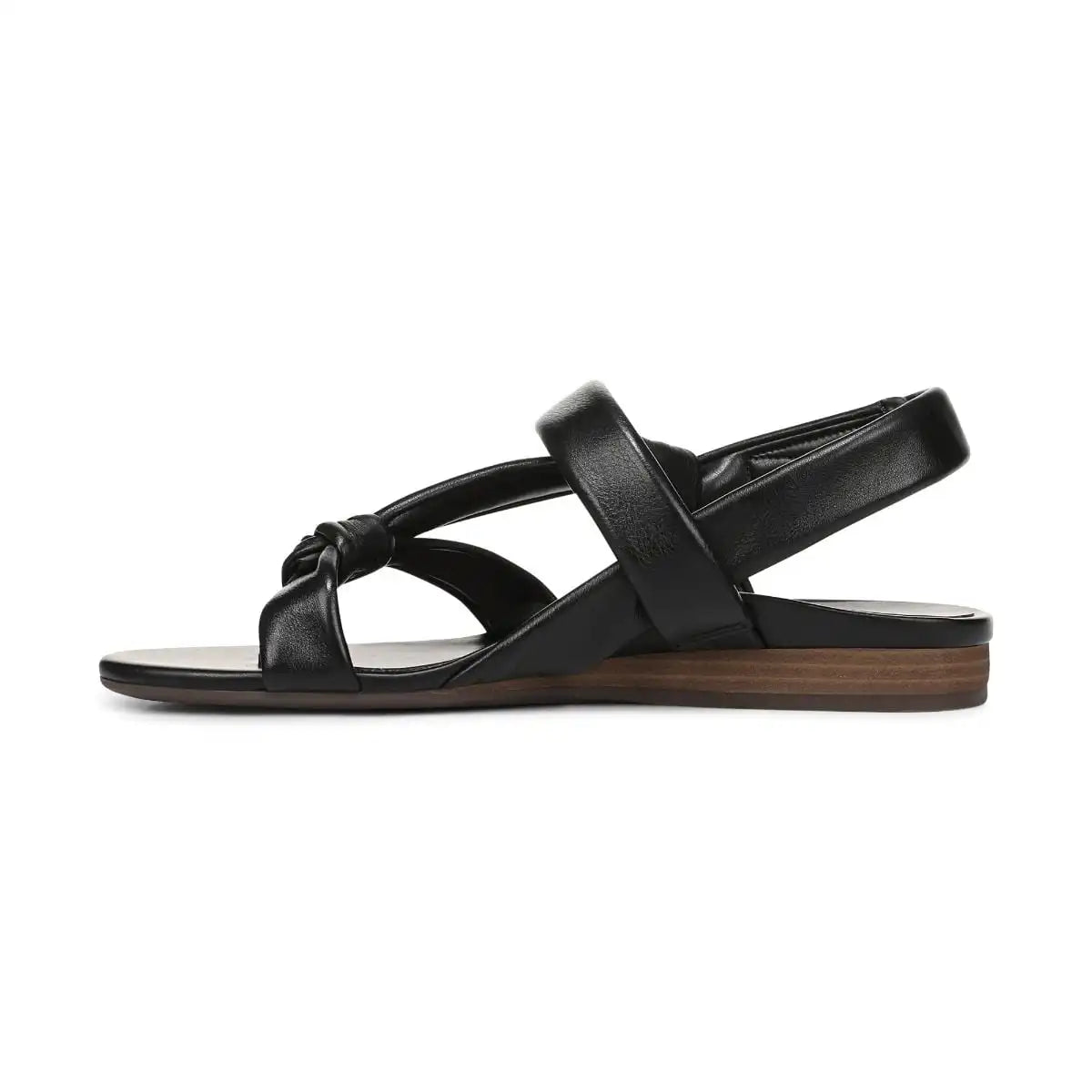 Geneva Strappy Toe Post Sandal Black Leather