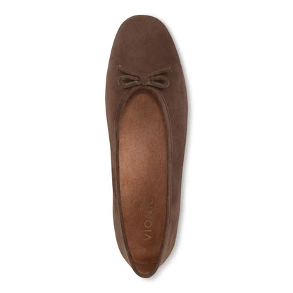 Larissa Wedge Flat Driftwood Suede