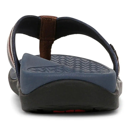 Men's Tide II Toe Post Sandal Navy Brown