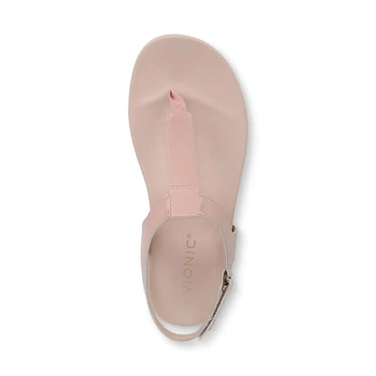 Palisades Toe Post Ankle Strap Sandal Smokey Rose Patent