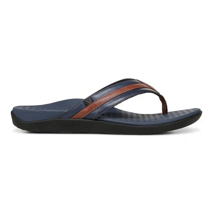 Men's Tide II Toe Post Sandal Navy Brown