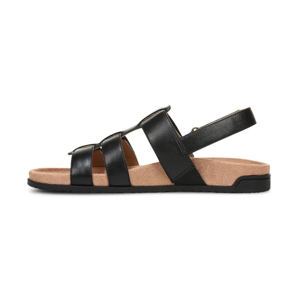 Eureka Strappy Sandal Black Leather