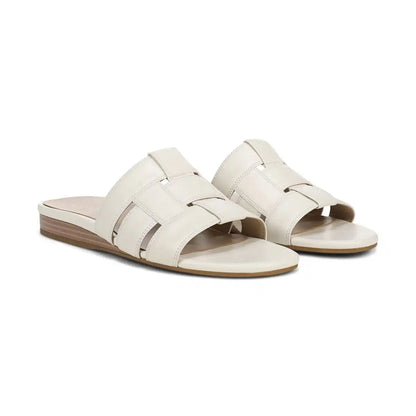 Glendora Slide Sandal Ivory Leather
