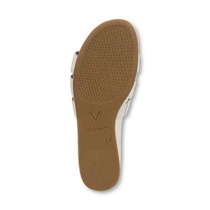 Glendora Slide Sandal Ivory Leather