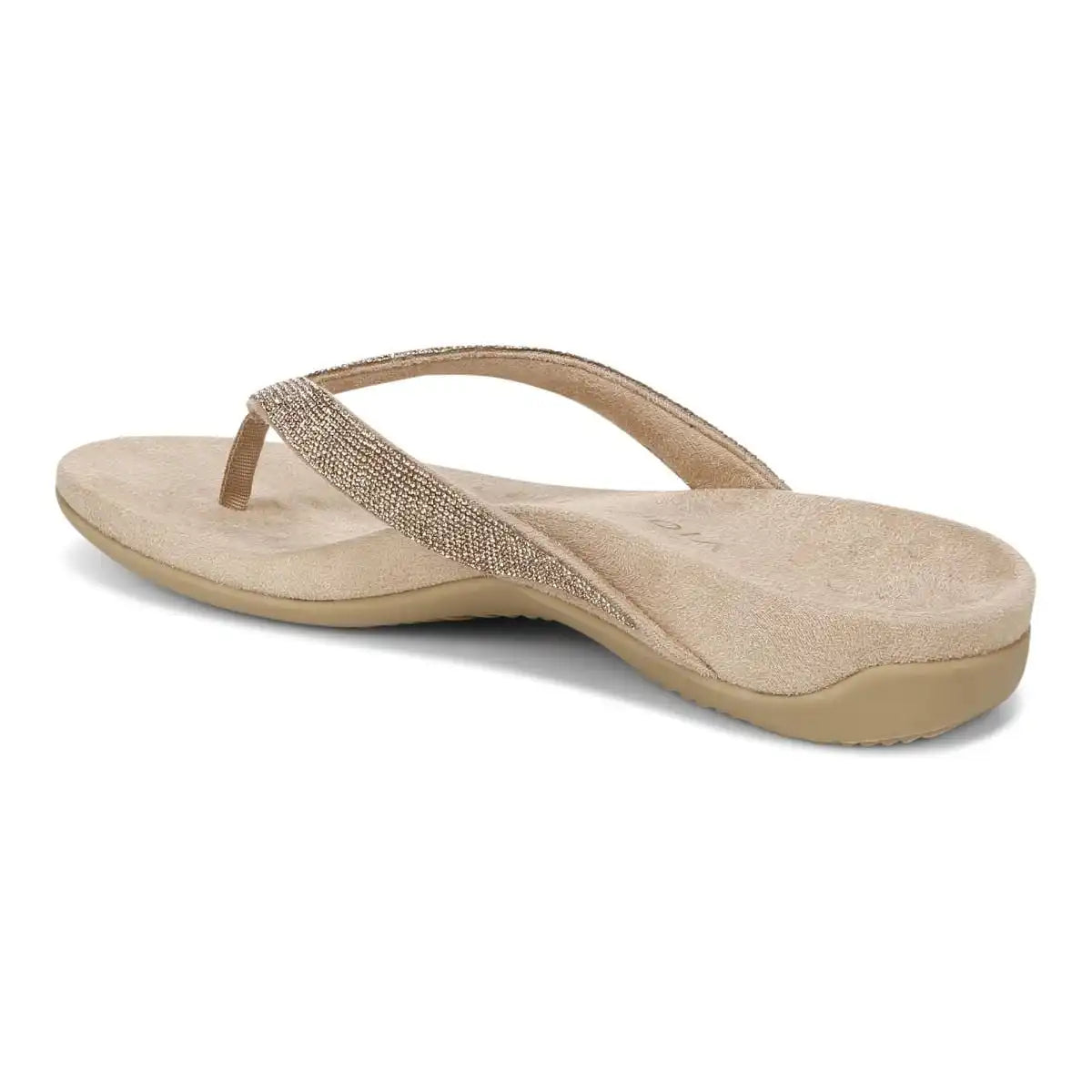 Dillon Shine Toe Post Sandal Champagne