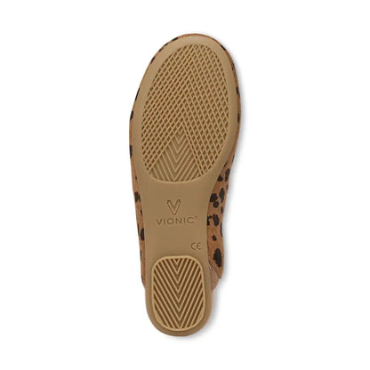 Opal Slip On Mule Tan Leopard Haircalf