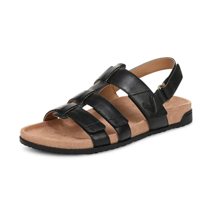 Eureka Strappy Sandal Black Leather
