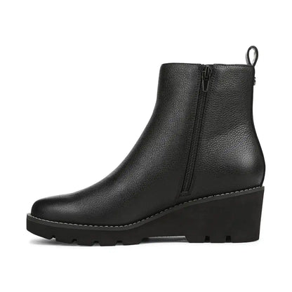 Aria 2.0 Wedge Ankle Bootie Black Leather