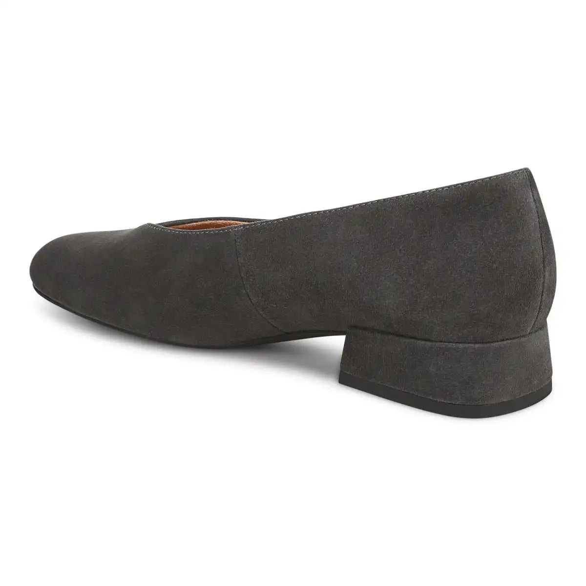 Petra Heeled Ballet Flat Grunge Grey Suede