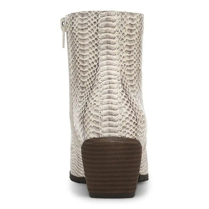 Bianca Ankle Boot Ivory Python Print Leather