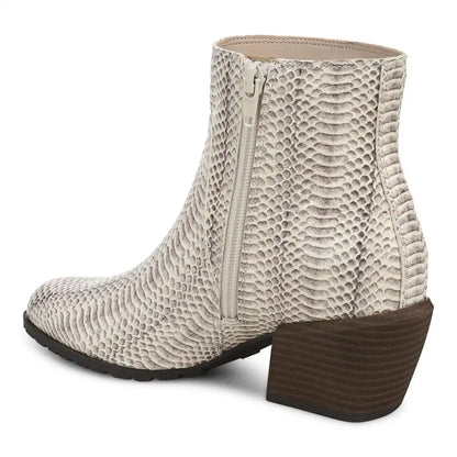 Bianca Ankle Boot Ivory Python Print Leather