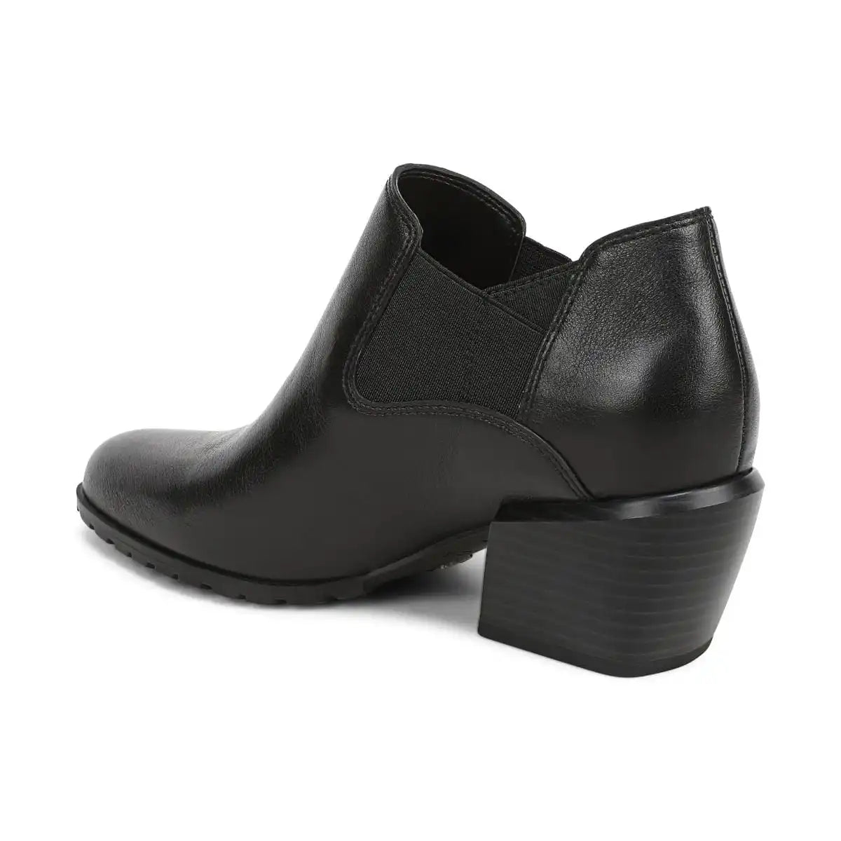 Bethany Heeled Ankle Boot Black Leather