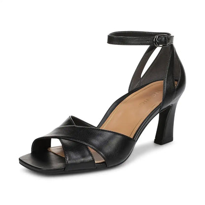 Charmaine Heeled Sandal Black Leather