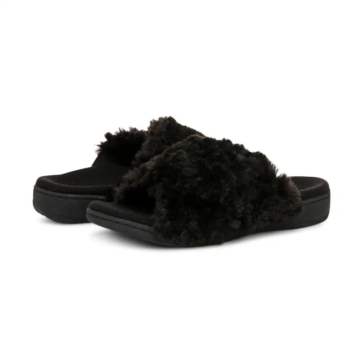 Relax II Slippers Black Fur