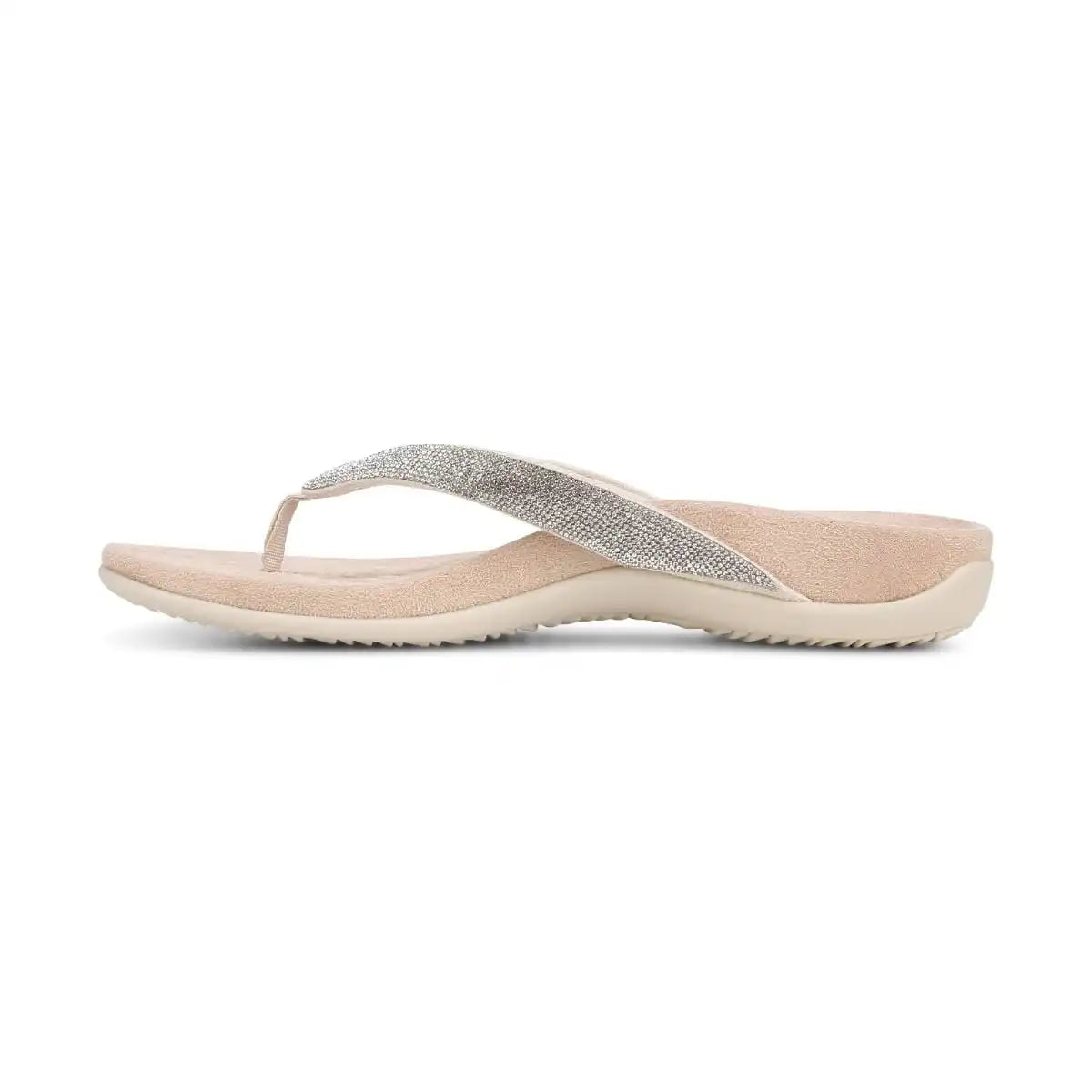 Dillon Shine Toe Post Sandal Cream