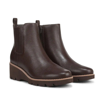 Aria 2.0 Wedge Ankle Bootie Dark Brown Leather