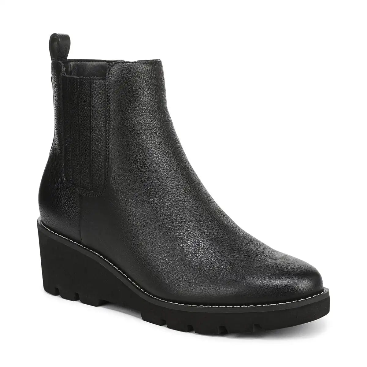 Aria 2.0 Wedge Ankle Bootie Black Leather