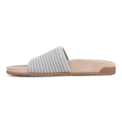 Evie Knit Slide Sandal Vapor Silver