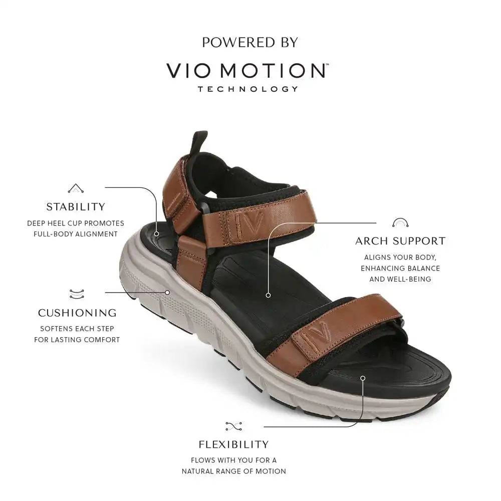 Men's Walk Max Wanderer Sandal Hazelnut Leather