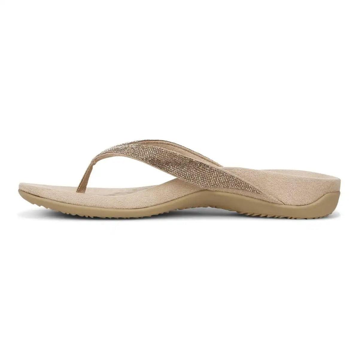 Dillon Shine Toe Post Sandal Champagne
