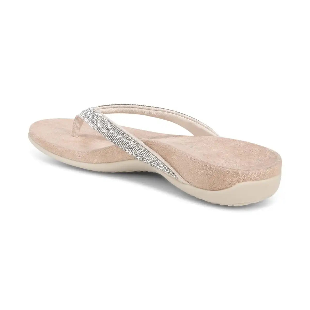 Dillon Shine Toe Post Sandal Cream