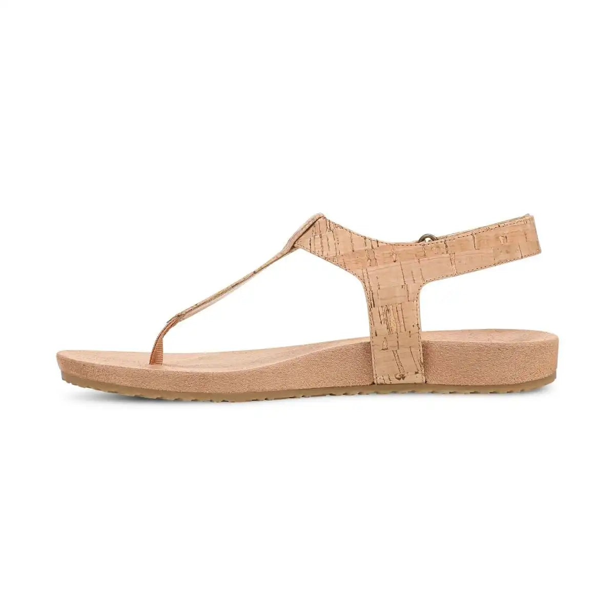 Palisades Toe Post Ankle Strap Sandal Gold Cork