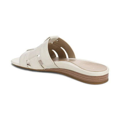 Glendora Slide Sandal Ivory Leather