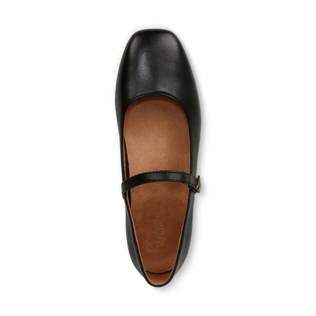 Alameda Mary Jane Flat Black Leather